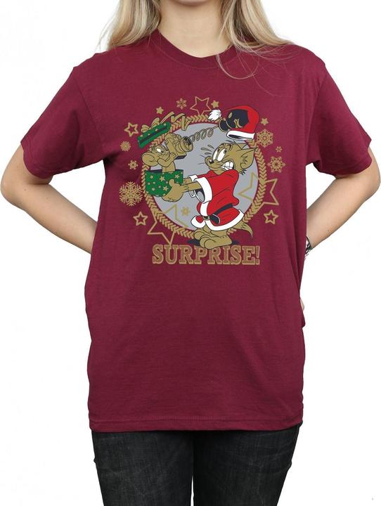 Immagine prodotto Tom & Jerry Christmas Surprise Maglietta Ampia Donna (XL)