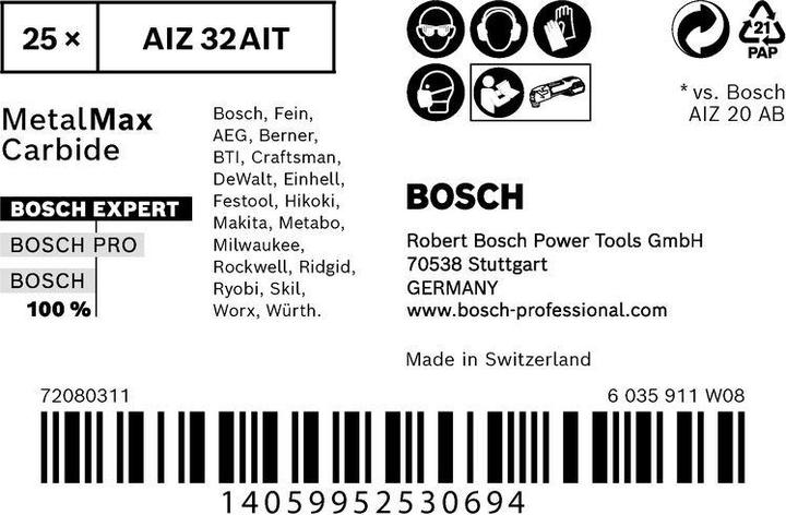 Produktbild Bosch Professional Zubehör Expert AIZ 32 AIT
