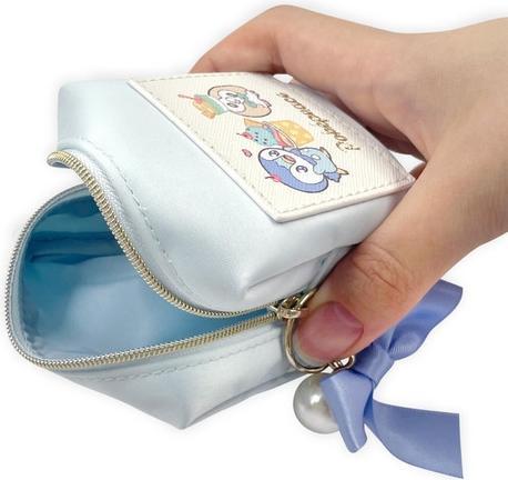 Actual product image Pokémon PokePeace Mini Pouch with Carabiner PiplupRowlet (Sweets Shop)