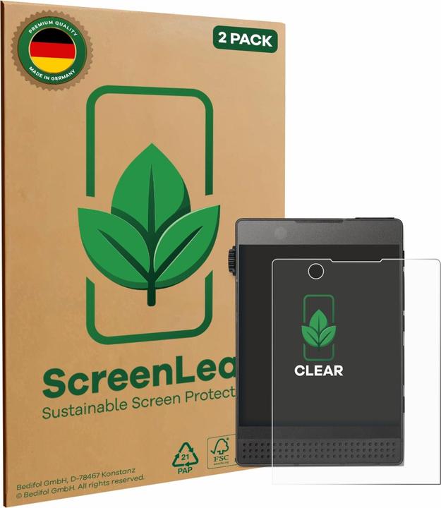 Produktbild ScreenLeaf Schutzfolie nachhaltiger Displayschutz Displayschutzfolie Folie Klar Transparent (2 Stück, Light Phone 3)