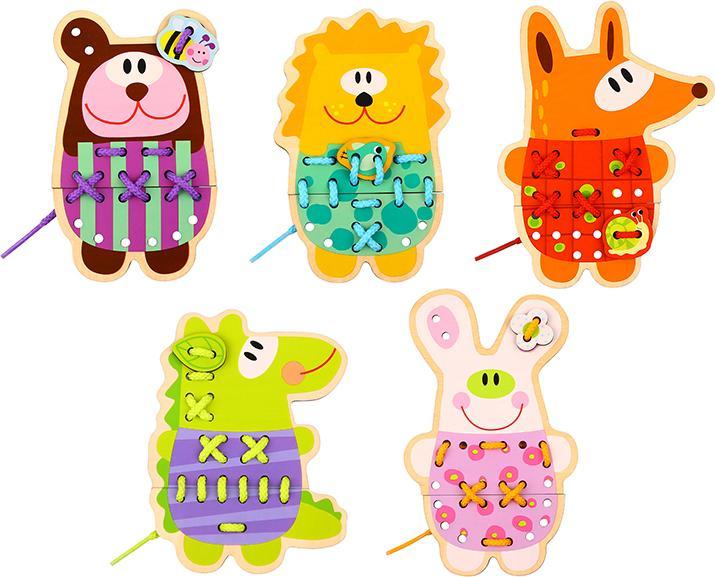 Produktbild Tooky Toy Spielzeug Nähspiel Holz-Tiere