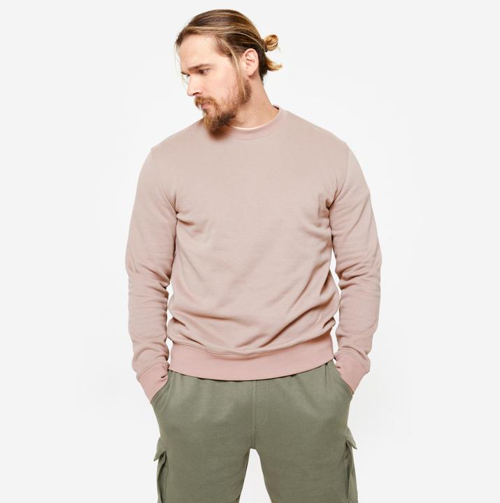 Domyos Hoodie Herren warm Baumwollgewebe - braun