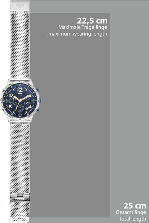 Produktbild Herren Chronograph Flight Captain Edelstahl Silber - 34126 (Chronograph, 43.80 mm)