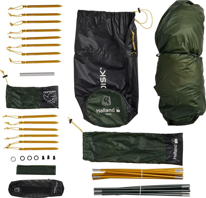 Actual product image Nordisk Halland 2 LW (2.0) Tent (Tunnel tent, 1.48 kg, 2 persons)