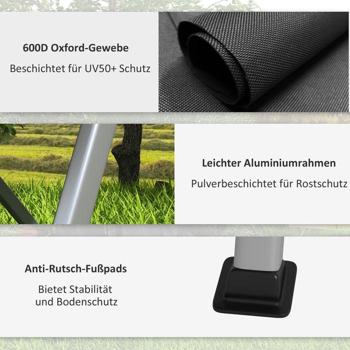 Actual product image Swisshandel24 Campingstuhl faltbar, 4-fach verstellbare Rückenlehne, Kopfstütze, Schwarz