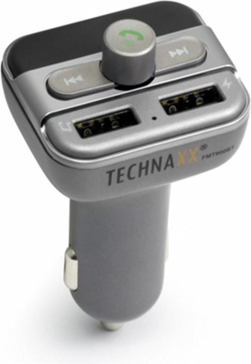 Technaxx FMT900BT Transmitter,silver,USB FM, BT handsfree, MicroSD