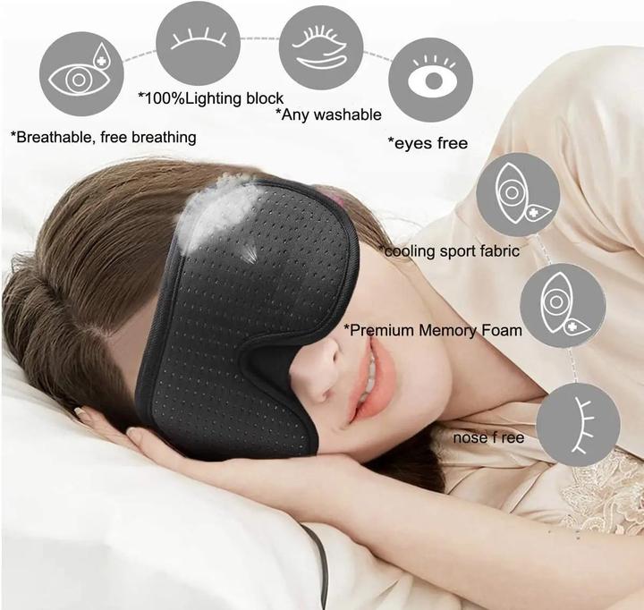 Image du produit Swissdetector Masque de sommeil 3D réglable - vert (Masque de sommeil)