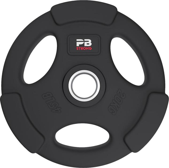 Perform Better PB Strong 3-Griff Hantelscheibe gummiert Schwarz (Stk) (1 x 20 kg)