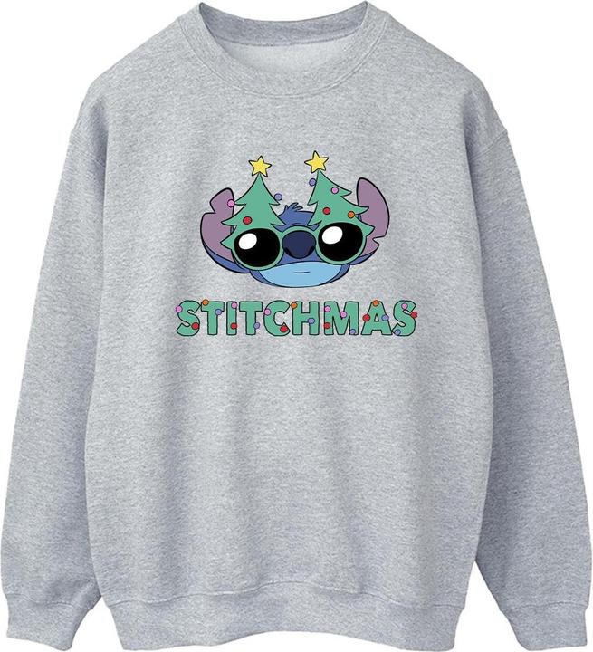 Actual product image Disney Womens/Ladies Lilo & Stitch Stitchmas Glasses Sweatshirt (L)
