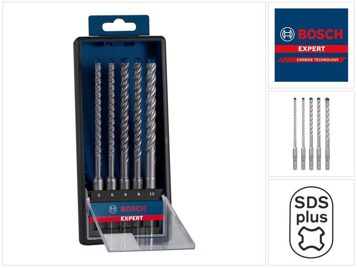 Actual product image Bosch Professional Zubehör EXPERT SDS plus-7X hammer drill bit set, 6/6/8/10 mm, 5 pcs. (6.0 mm, 10.0 mm, Ø 8.0 mm)