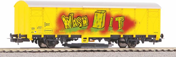 Immagine prodotto Piko H0 54309 H0 Carro per la pulizia delle rotaie giallo con graffiti FFS (Traccia H0)