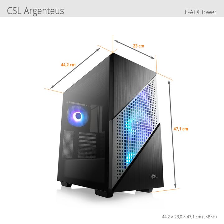 Produktbild CSL Gaming PC M10200H (AMD Ryzen 7 7800X3D, 32 GB, 1000 GB, GeForce RTX 4070)