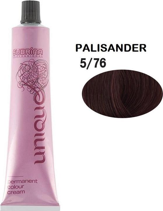 Subrina Vopsea de par permanenta Unique 5/76, Castaniu Deschis Violet Castaniu, 100ml (576 Light Chestnut Violet Brown)