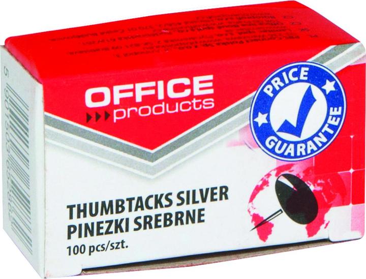 Actual product image Office Products Drawing pins (tacks) classic, 100 pieces, silver (100 x)