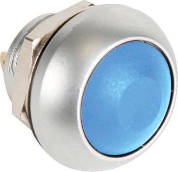 Immagine prodotto Velleman Mini pulsante rotondo in metallo con pulsante blu 1P Spst Off-(On)