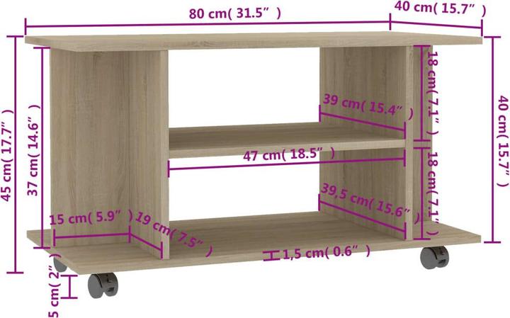 Produktbild VidaXL Fairleigh (80 x 40 x 45 cm)