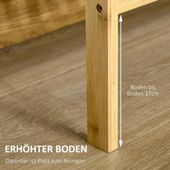 Image du produit Homcom Étagère en bambou 3 étagères, bambou 62x33x80cm, naturel