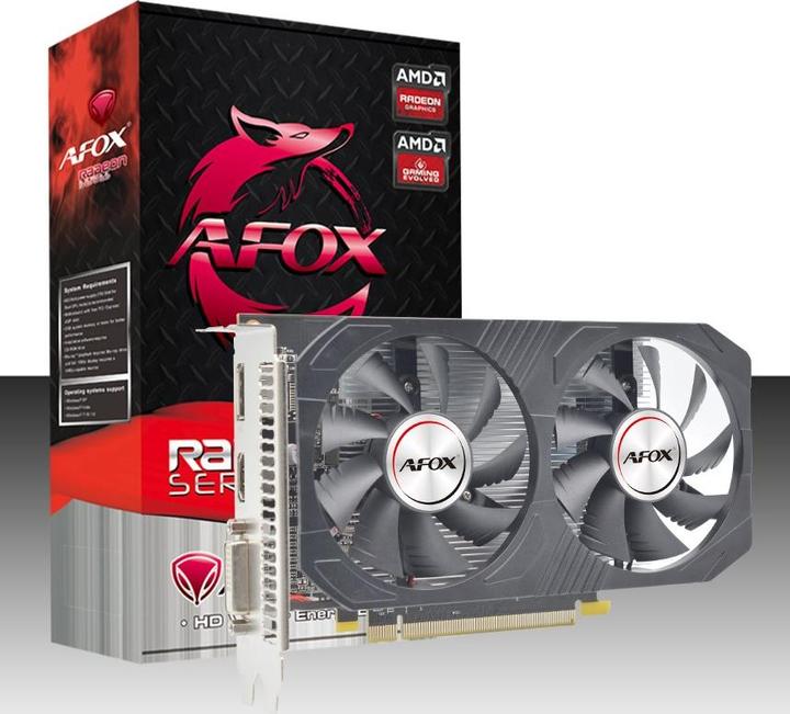 Actual product image AFOX Radeon RX 560 GDDR5 DVI HDMI DP DUAL FAN AFRX560-4096D5H4-V2 (4 GB)