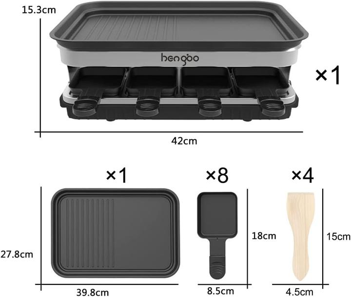 Immagine prodotto HengBo Grill per raclette, 8 persone