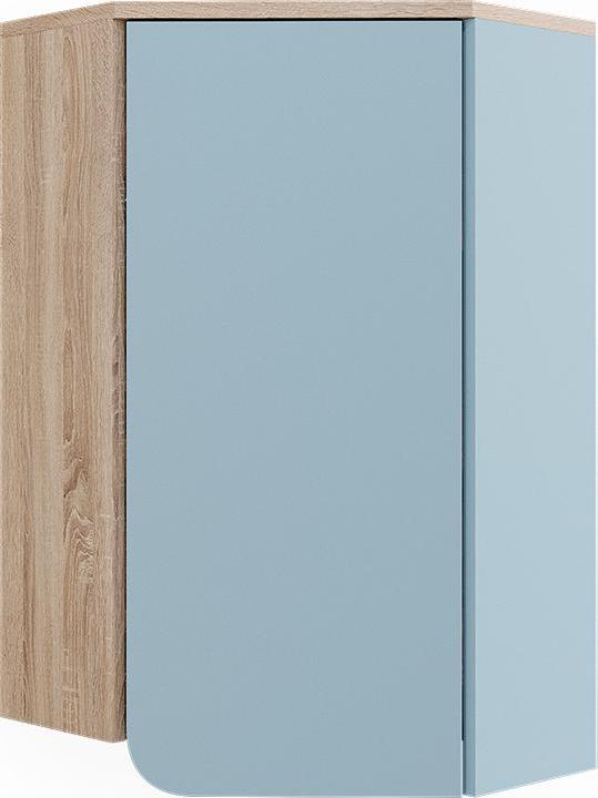Produktbild Vicco Badschrank Karen, Blau-Grau/Sonoma, 50 x 75 cm mit Tür und offenen Fächern