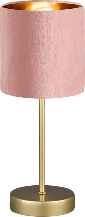 Image du produit Fischer & Honsel Honsel Aura Lampe de table E14 Abat-jour tissu rose velours, doré or 50493