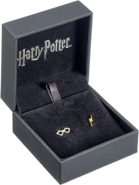 Actual product image Earrings Lightning Bolt & Glasses Sterling Silver (100% metal)