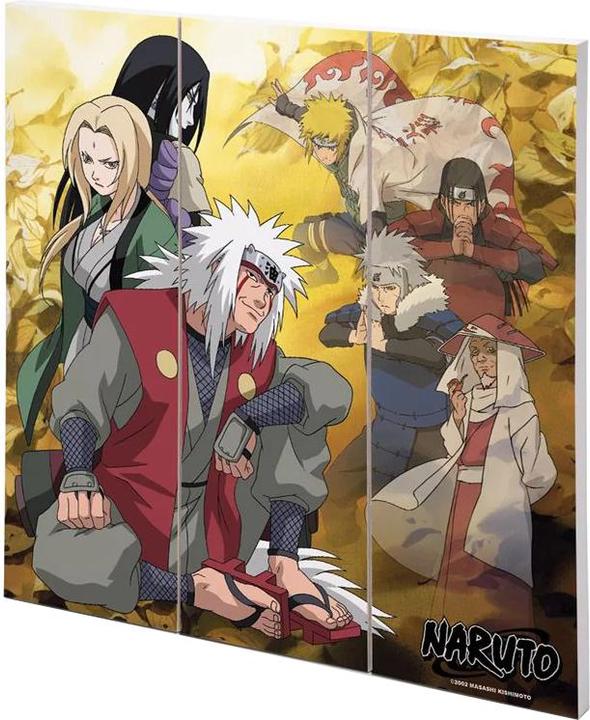 Immagine prodotto Naruto Shippuden Targa in legno con foglie e compagni caduti