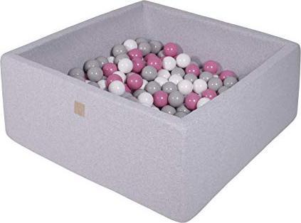 Actual product image Activity Board Ball Pool Baby - Square 90x90x40cm Baby Pool for Children with 200 Balls, Cotton, Light Grey: