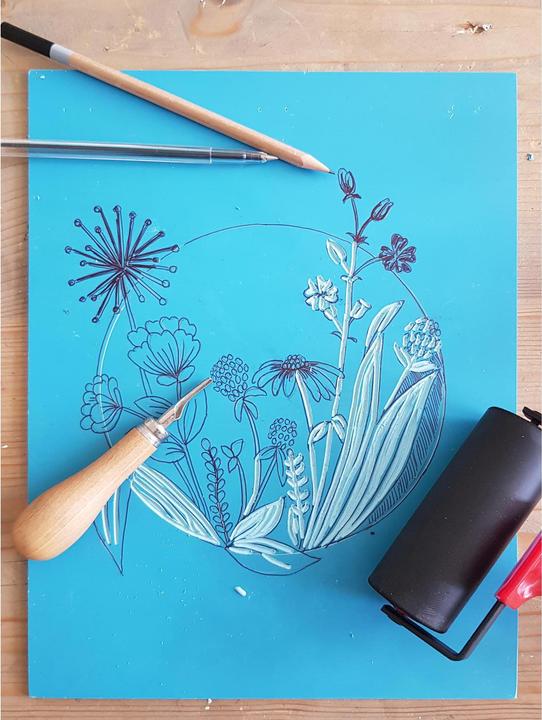 Actual product image Talens Linocut plate