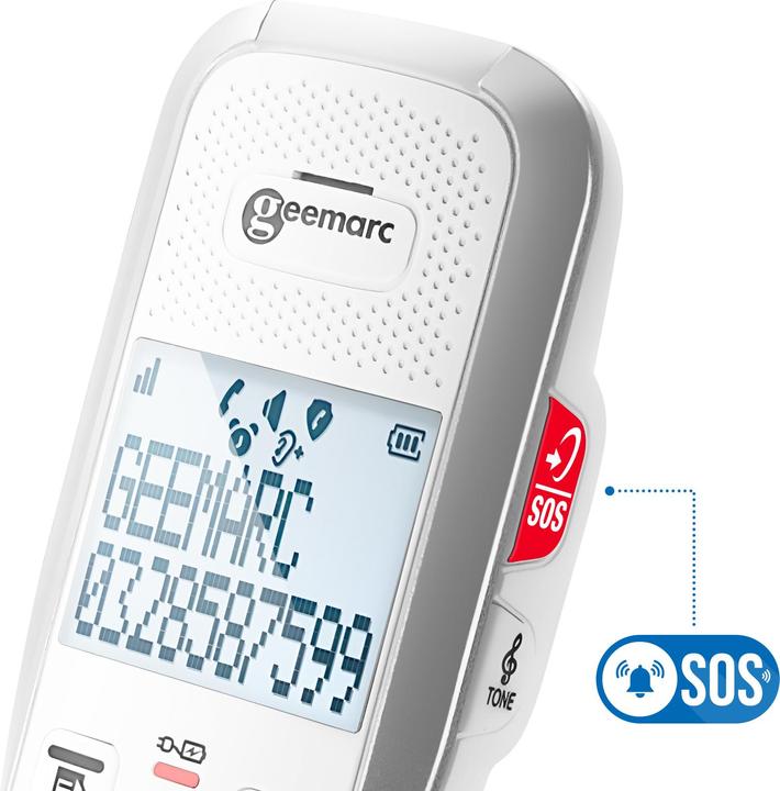 Image du produit Geemarc AMPLIDECT 595 PHOTO Téléphone sans fil pour seniors Répondeur, touches photo Écran rétroéclairé W