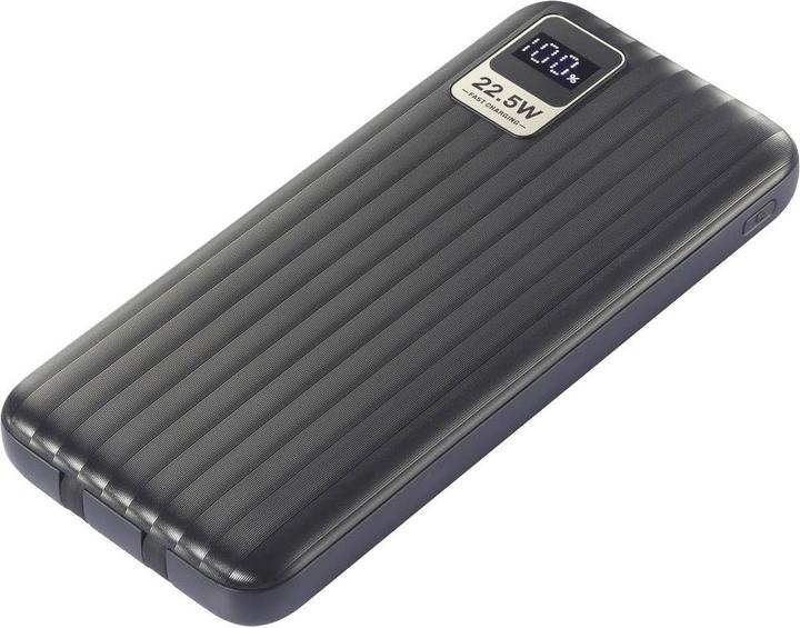 Actual product image Voltcraft VC-WT-K512 Powerbank 10000 mAh Fast Charge LiPo Black Status indicator (10000 mAh, 18 W, 37 Wh)