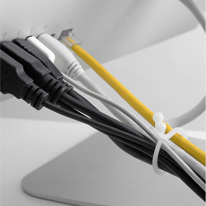 Actual product image Steffen Cable Tie D-Line Tidy White (Plastic cable ties, 15 mm, 20 pcs.)