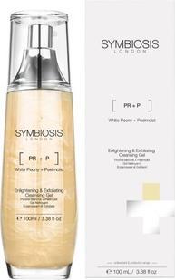 Immagine prodotto Symbiosis Peonia bianca + Peelmoist) Gel detergente illuminante ed esfoliante (Panni pulizia, 100 ml)
