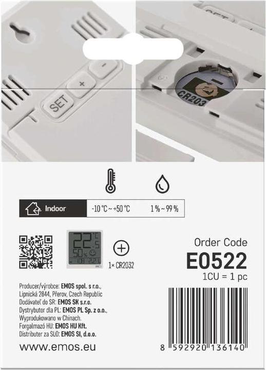 Produktbild Emos Digitales Thermometer mit Hygrometer E0522