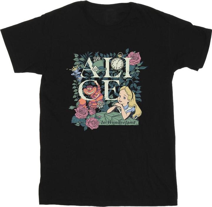 Disney Mädchen Alice im Wunderland Laubgarten TShirt aus Baumwolle