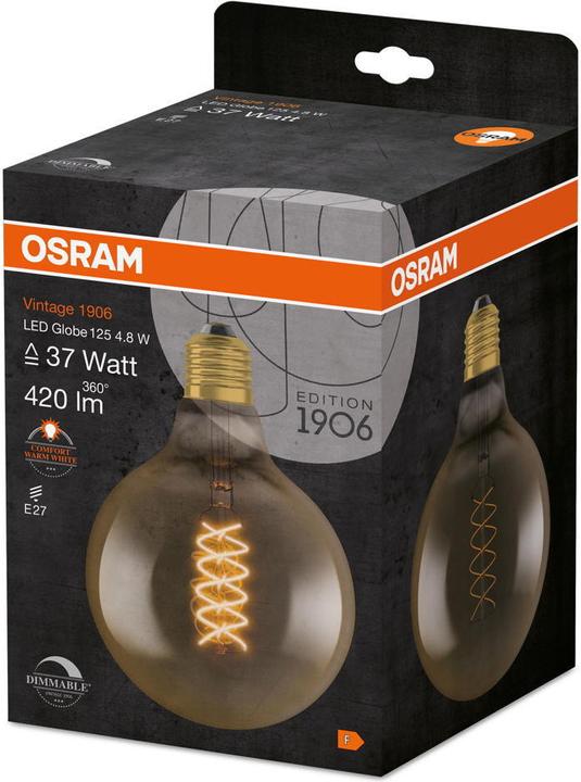 Produktbild Osram Vintage 1906 (E27, 4.80 W, 420 lm, 1 x, F)