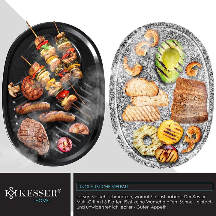 Produktbild Kesser 3in1 Raclette-Grill, Grillplatte und Pancake-Grillplatte