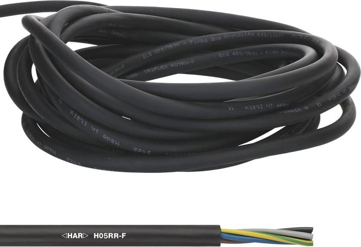 Produktbild Lapp 10 Meter 16002013 H05RR-F 4x1,5 mm² Gummileitung flexibel mit Schutzleiter I dünnes Gummikabel (10 m)
