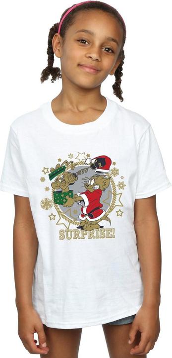 Immagine prodotto Tom & Jerry Christmas Surprise Maglietta Ragazze (116)