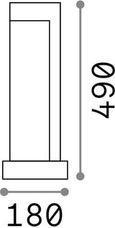 Image du produit Ideal lux TITANO LED Lampadaire 9W Granit IP55 blanc chaud 246994 (500 lm)
