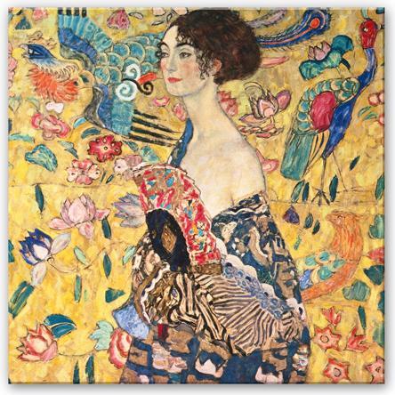 Immagine prodotto Trenddeko Klimt - Signora con ventaglio (30 x 30 cm)