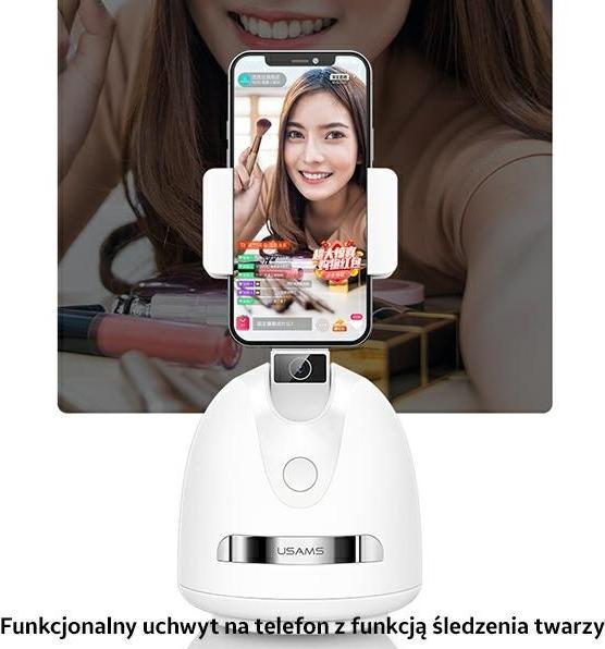 Image du produit Usams Support de suivi de visage intelligent - Blanc