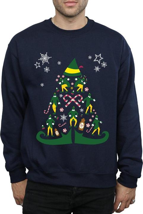 Actual product image Elf Mens Christmas Tree Sweatshirt (XL)