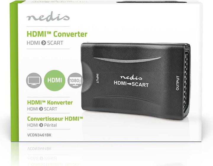 Immagine prodotto Nedis Convertitore HDMI ™ Ingresso HDMI™ Jack SCART 1-Way 1080p 1.2 Gbps ABS Nero