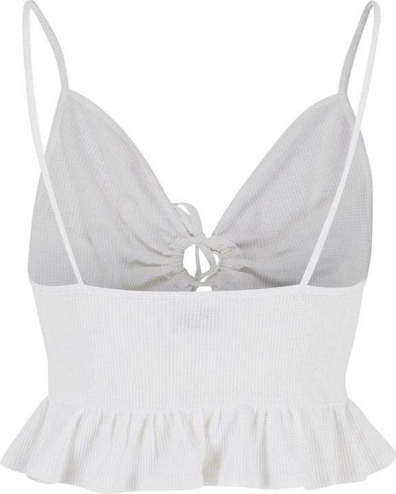 Actual product image Urban Classics Ladies Waffle Pique Ruffle Top - 137877 (4XL)