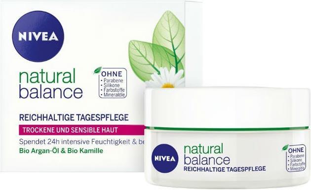 Produktbild NIVEA Natural Balance Reichhaltige Tagespflege Für Trockene Und Sensible Haut (50 ml)