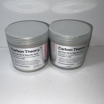 Actual product image Carbon Theory Tea Tree Oil & Glycolic Acid Breakout Control (Cleansing Pads) 60 pcs (Cleaning cloths)