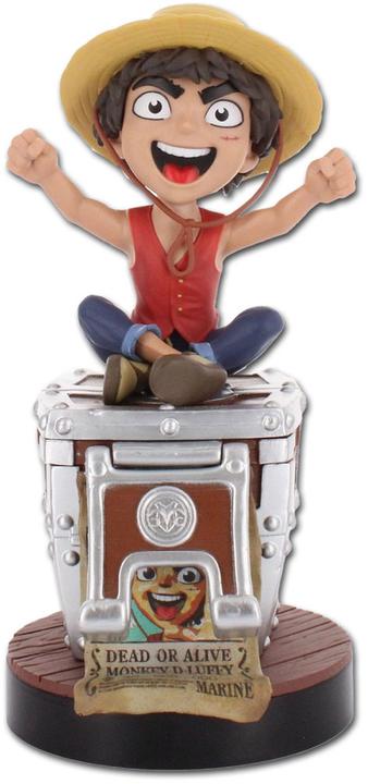 Actual product image Exquisite Gaming One Piece Cable Guys Charging Holder Monkey D. Ruffy Wanted Poster 21 cm