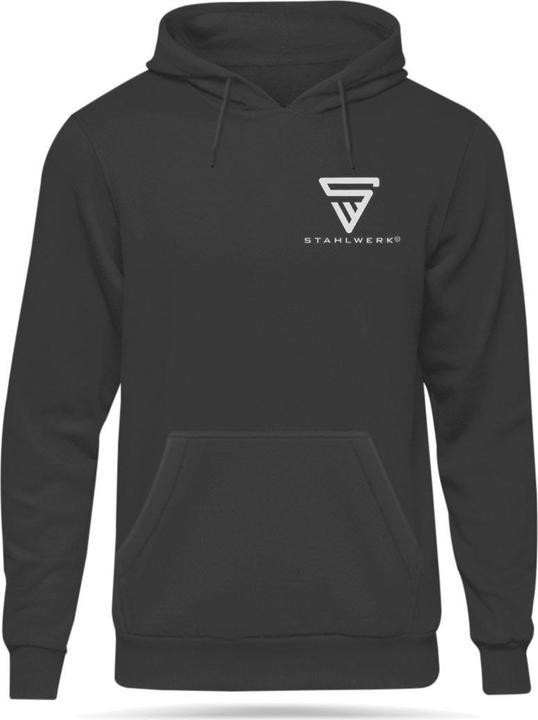 Produktbild Stahlwerk Hoodie Schwarz Kapuzen-Pullover Grösse XL 100% Baumwolle (XL)