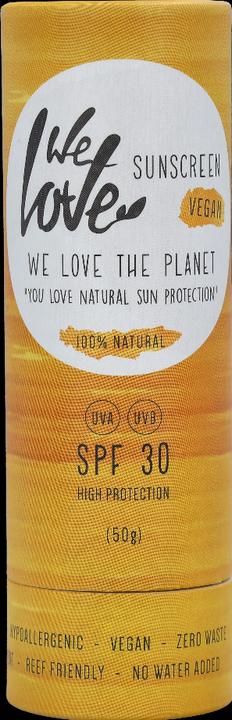 Produktbild We Love The Planet Natürlicher SUNSTICK SPF 30 UVA - UVB - Hypoallergenic | Waterproof (Sonnenstick, Sonnencreme Gesicht, SPF 30, 50 ml, 50 g)